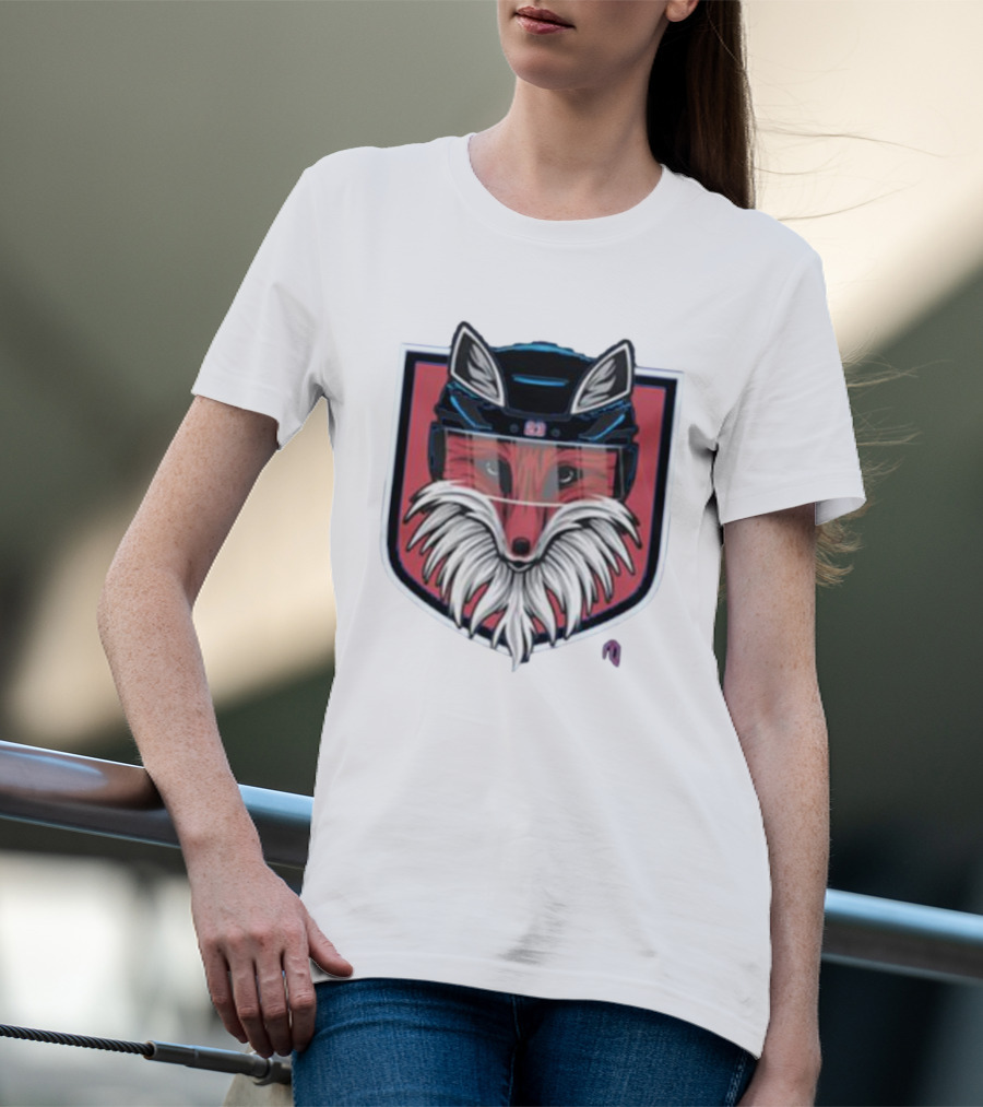 NYR Fox Shield Hockey Logo Helmet T-Shirt