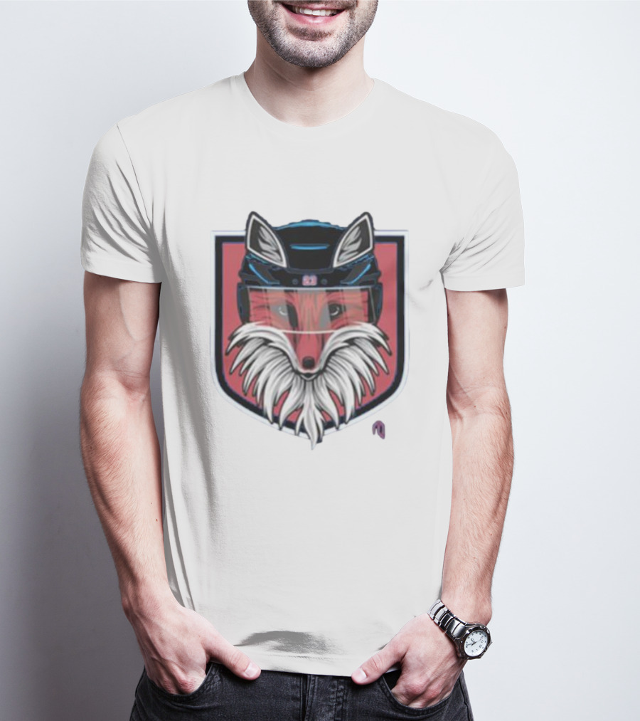 NYR Fox Shield Hockey Logo Helmet T-Shirt