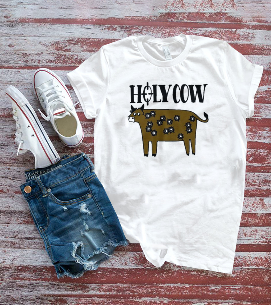 Kentucky Ballistics Holy Cow With Bullet Holes T-Shirt