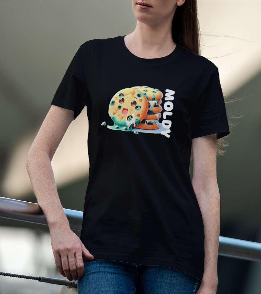 Moldy Cookies Stack With Cute Melting Face T-Shirt