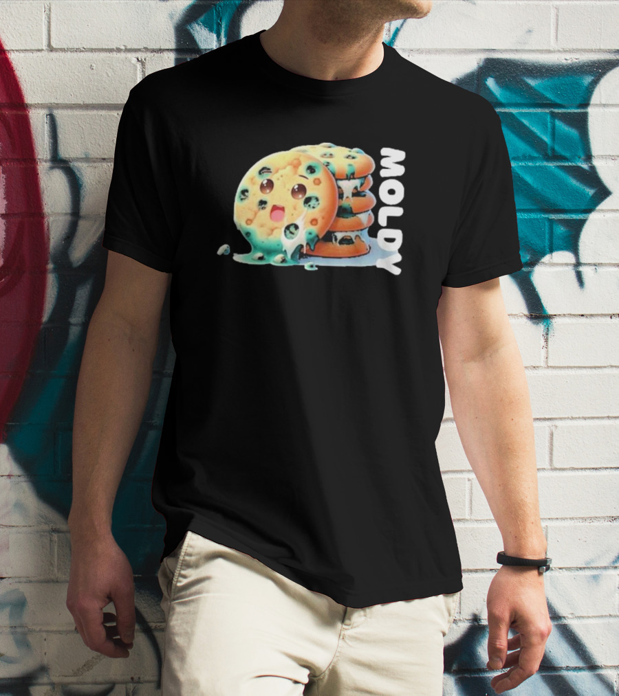 Moldy Cookies Stack With Cute Melting Face T-Shirt