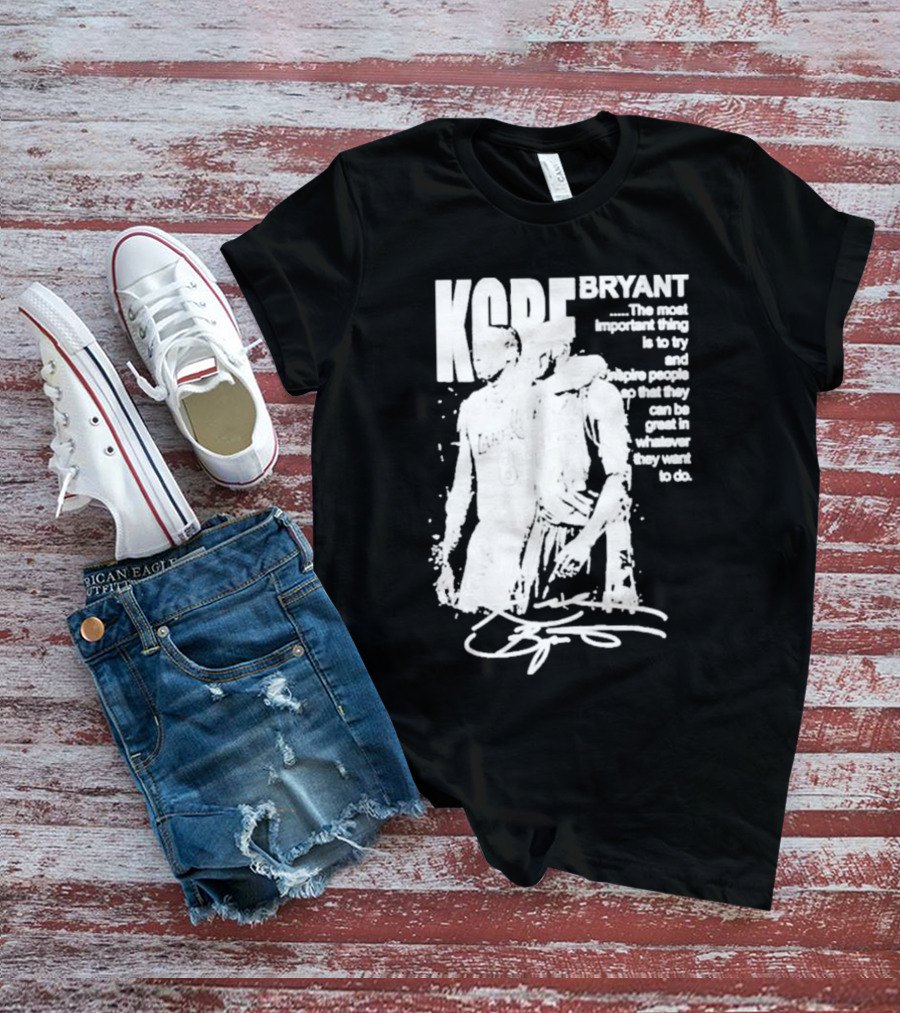 Kobe Bryant Los Angeles Lakers Signature Inspirational Message T-Shirt