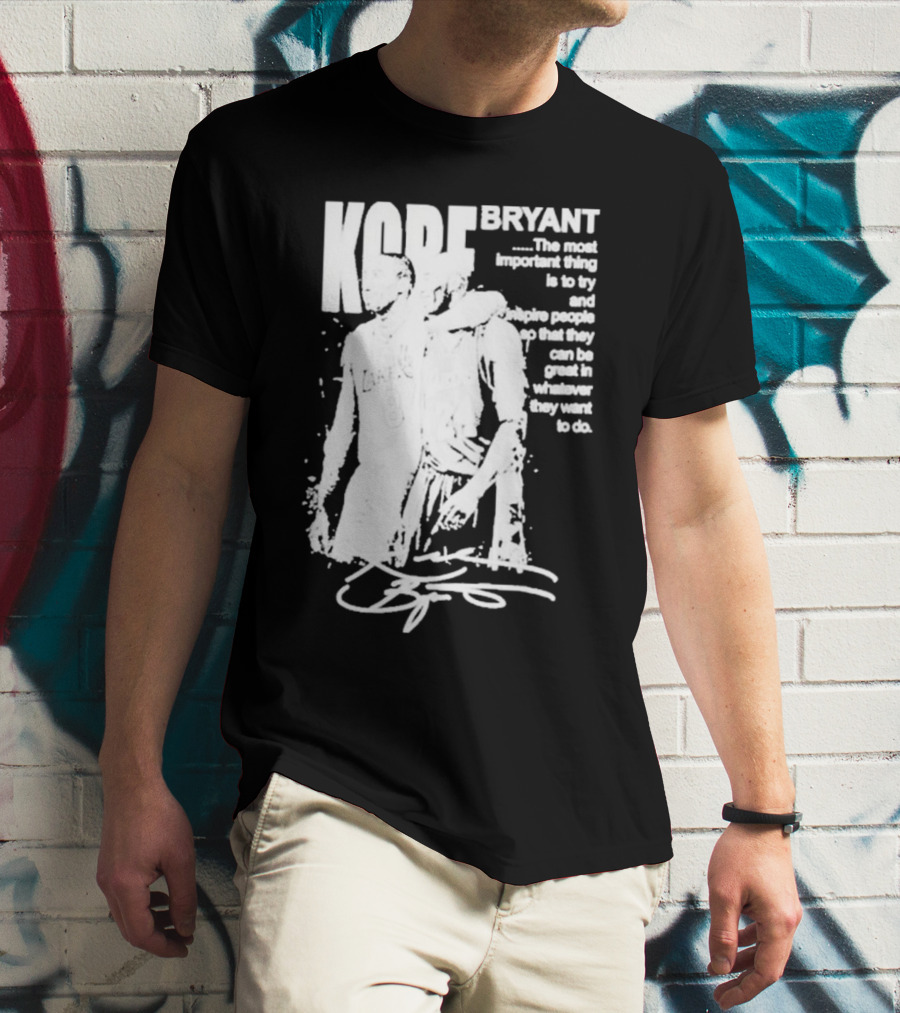 Kobe Bryant Los Angeles Lakers Signature Inspirational Message T-Shirt
