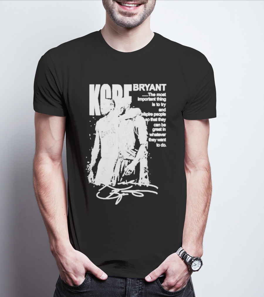 Kobe Bryant Los Angeles Lakers Signature Inspirational Message T-Shirt
