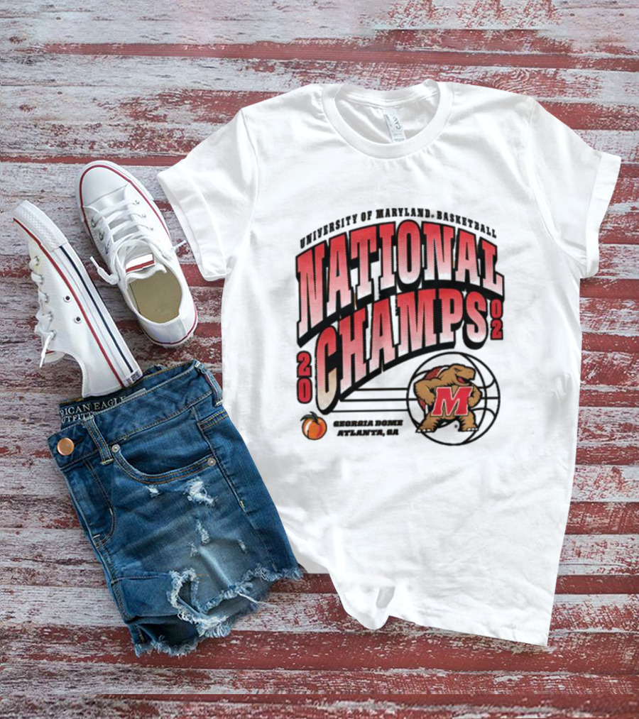 University Of Maryland Basketball 2002 National Champs Georgia Dome Atlanta T-Shirt