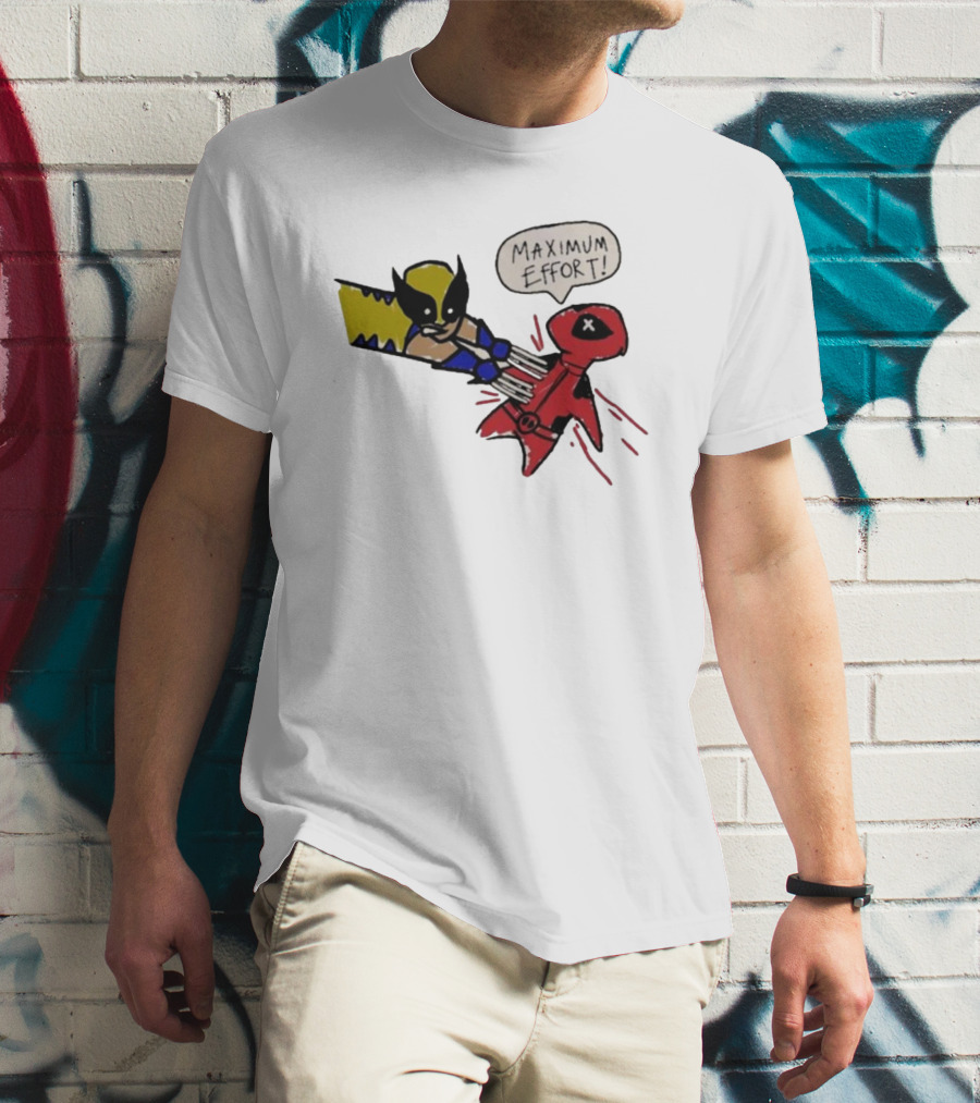 Maximum Effort Deadpool Stabbed By Wolverine T-Shirt