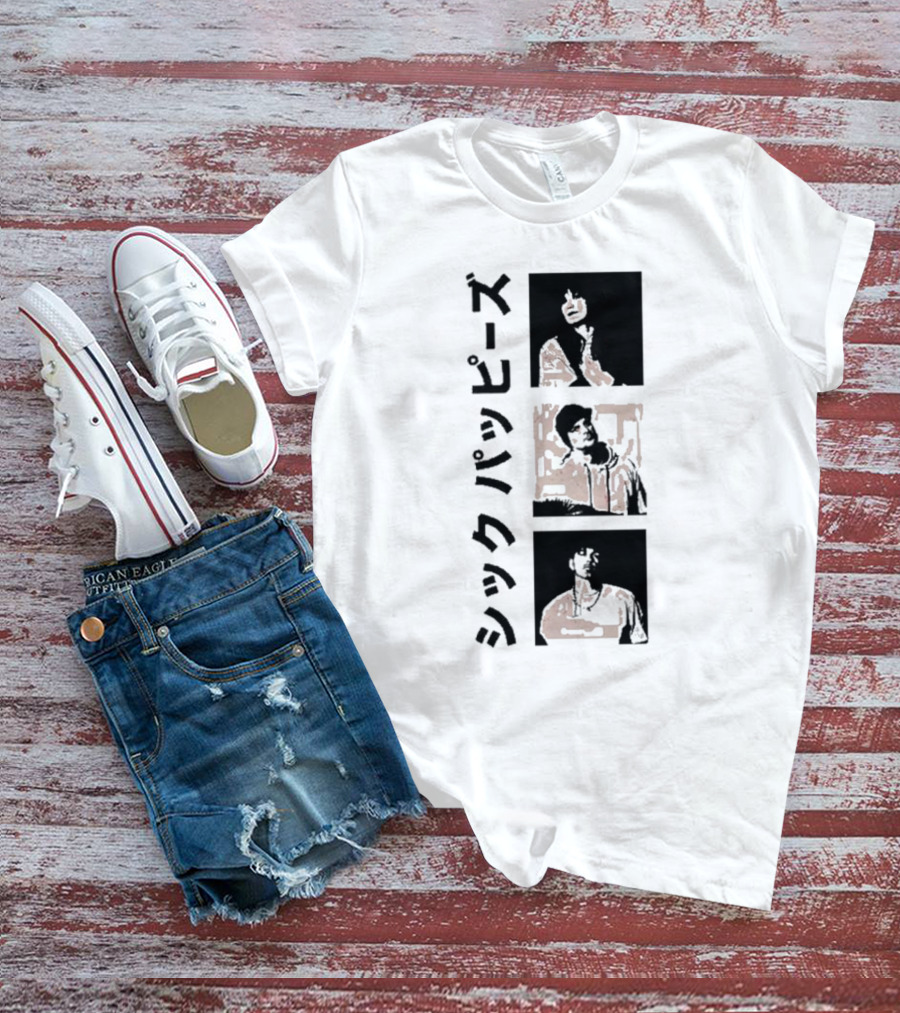 Sick Puppies Wave The Bull Square シックパピーズ Vertical Trio Image T-Shirt