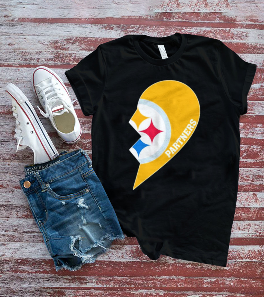 Steelers Partners Half Heart Logo Emblem T-Shirt