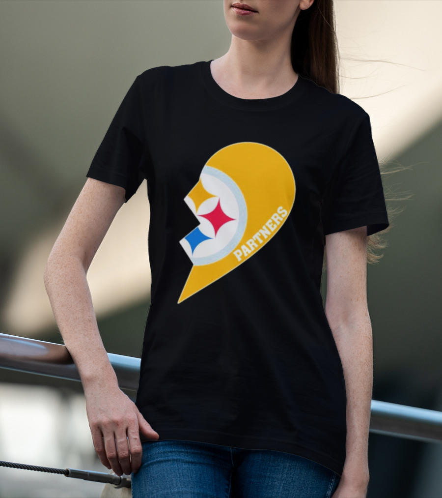 Steelers Partners Half Heart Logo Emblem T-Shirt