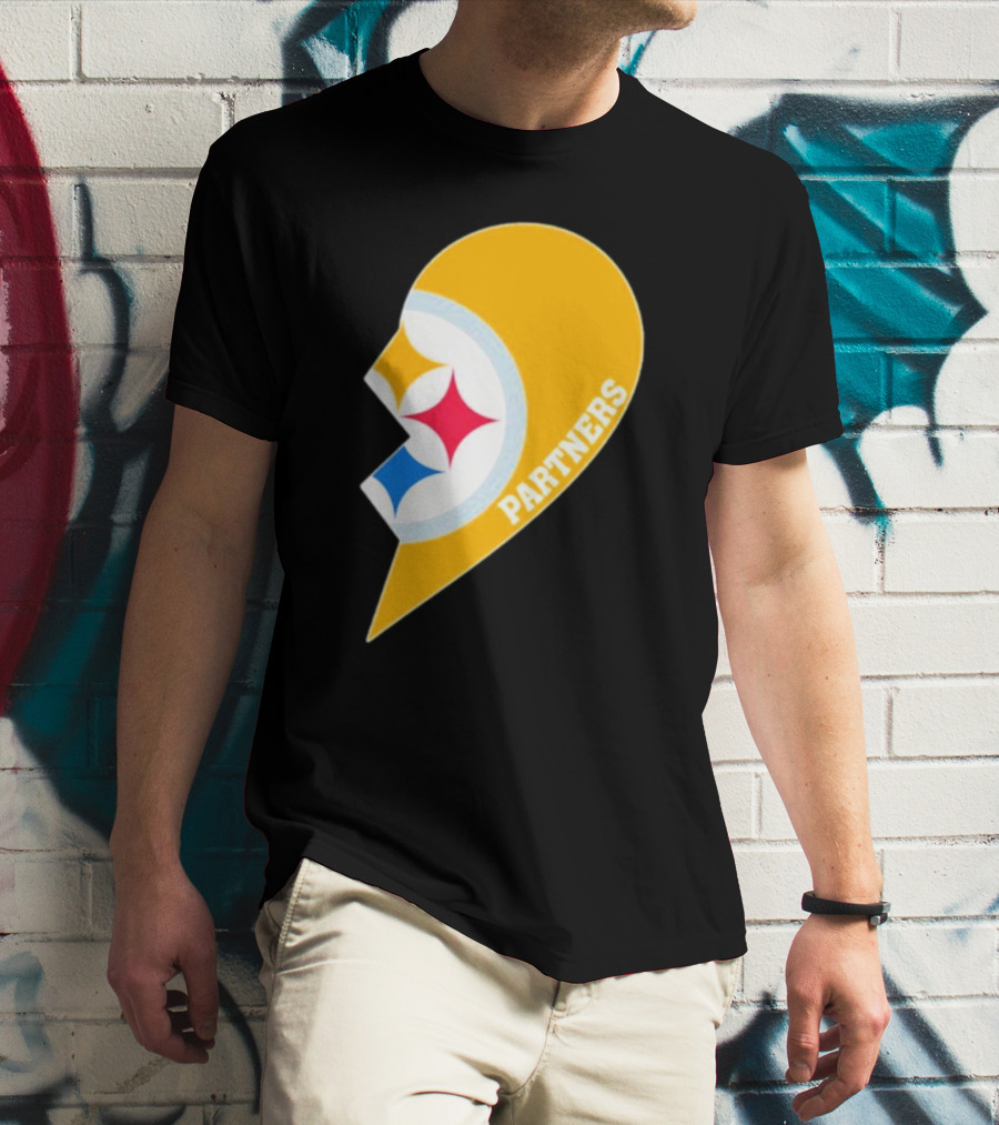 Steelers Partners Half Heart Logo Emblem T-Shirt