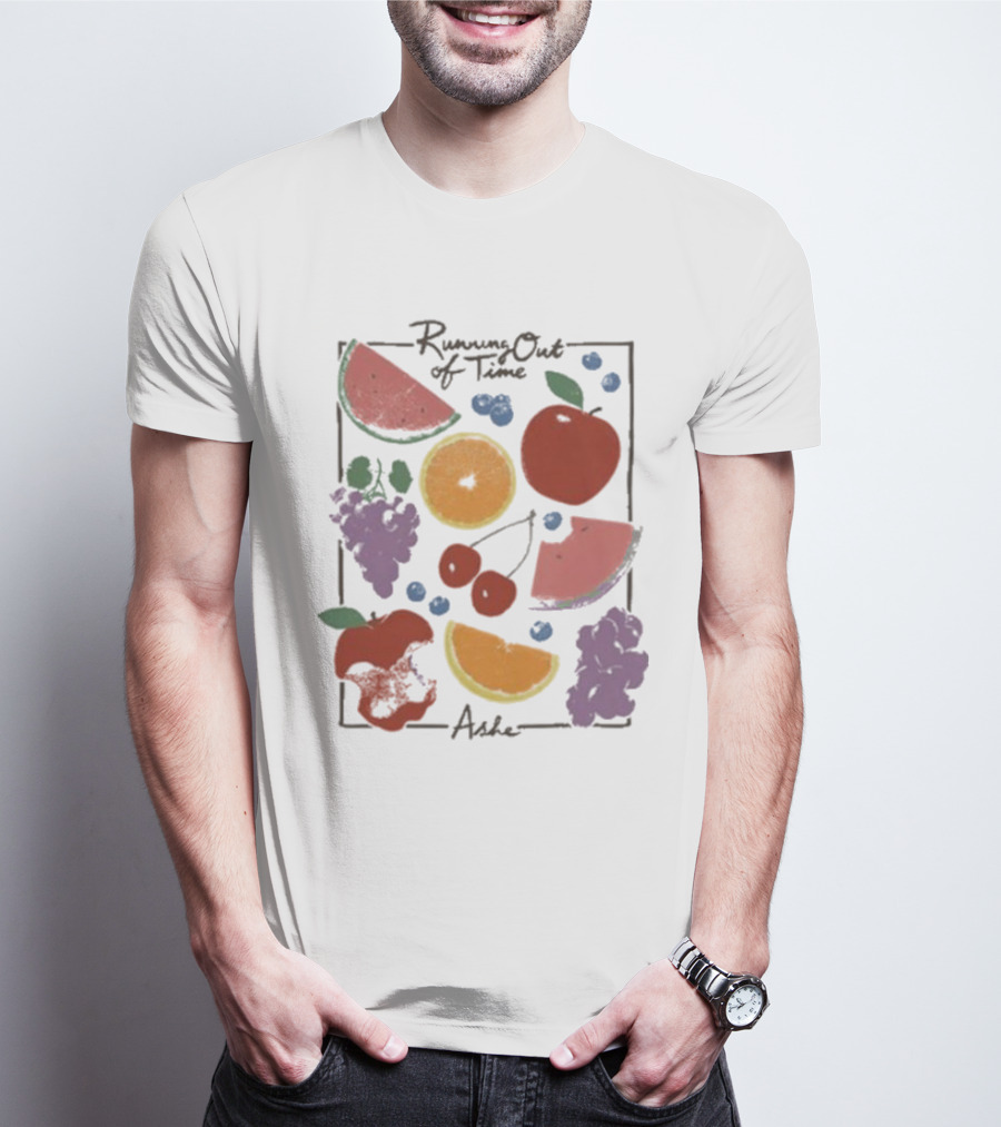 Running Out Of Time Ashe Fruit Collage T-Shirt