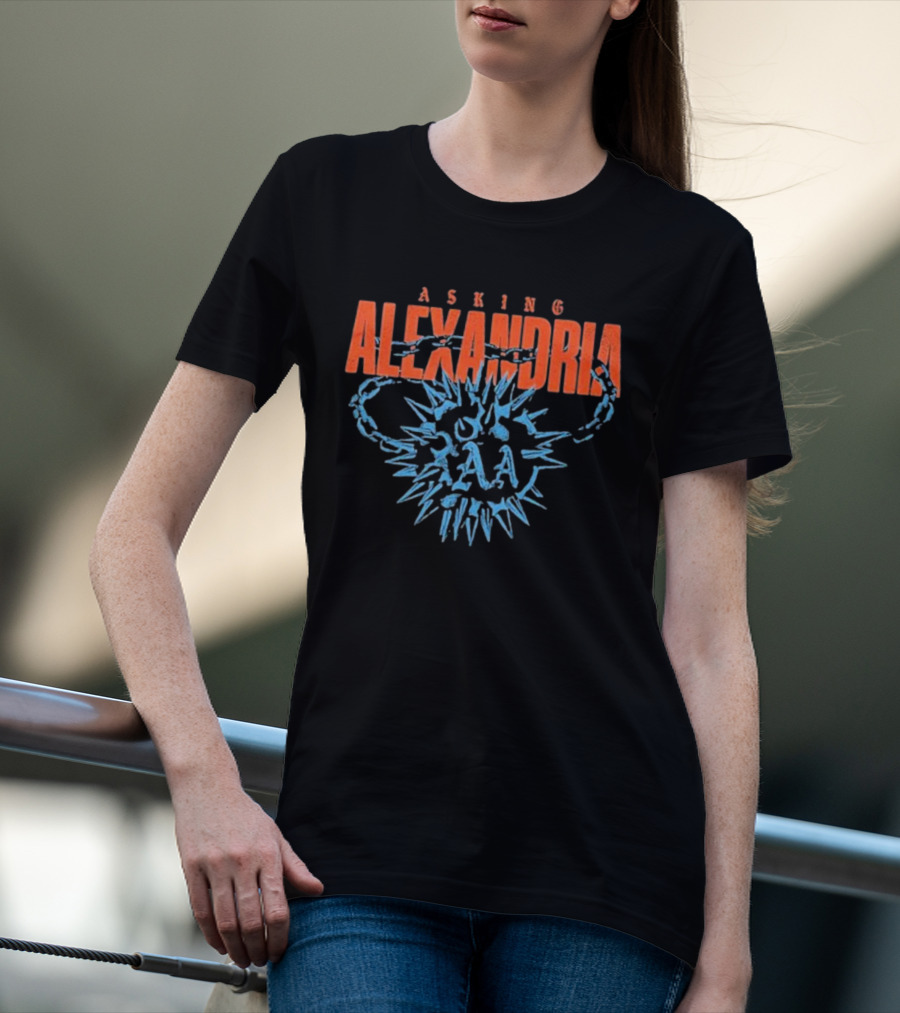 ASKING ALEXANDRIA BLUE FLAIL AND CHAIN T-Shirt
