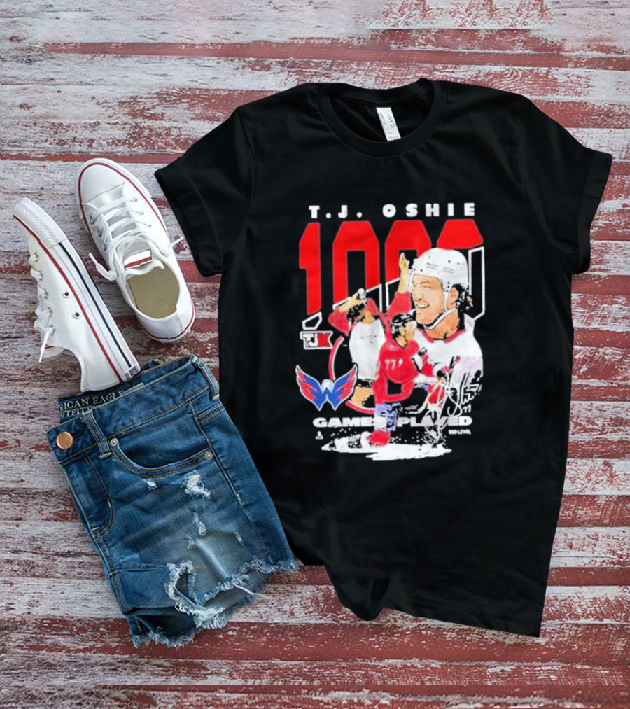 T.J. Oshie 1000 Games Played Washington Capitals TJ1k T-Shirt