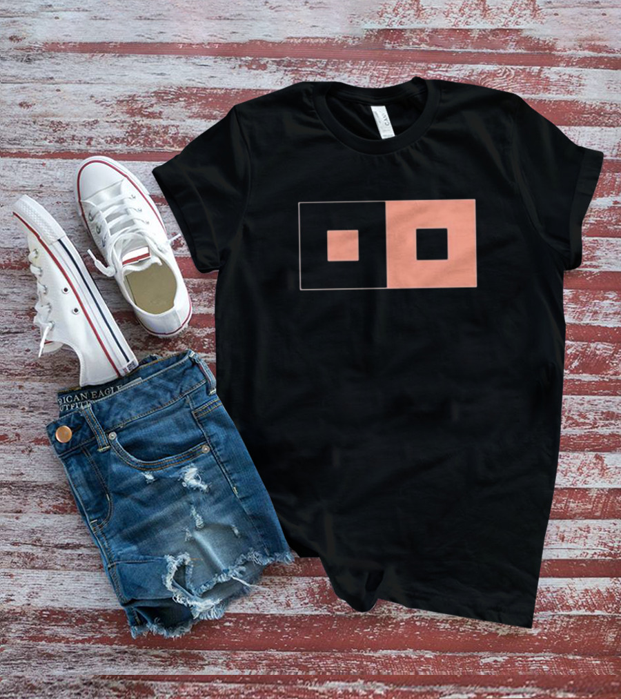 Sable Inverse Squares Minimalist Geometric T-Shirt