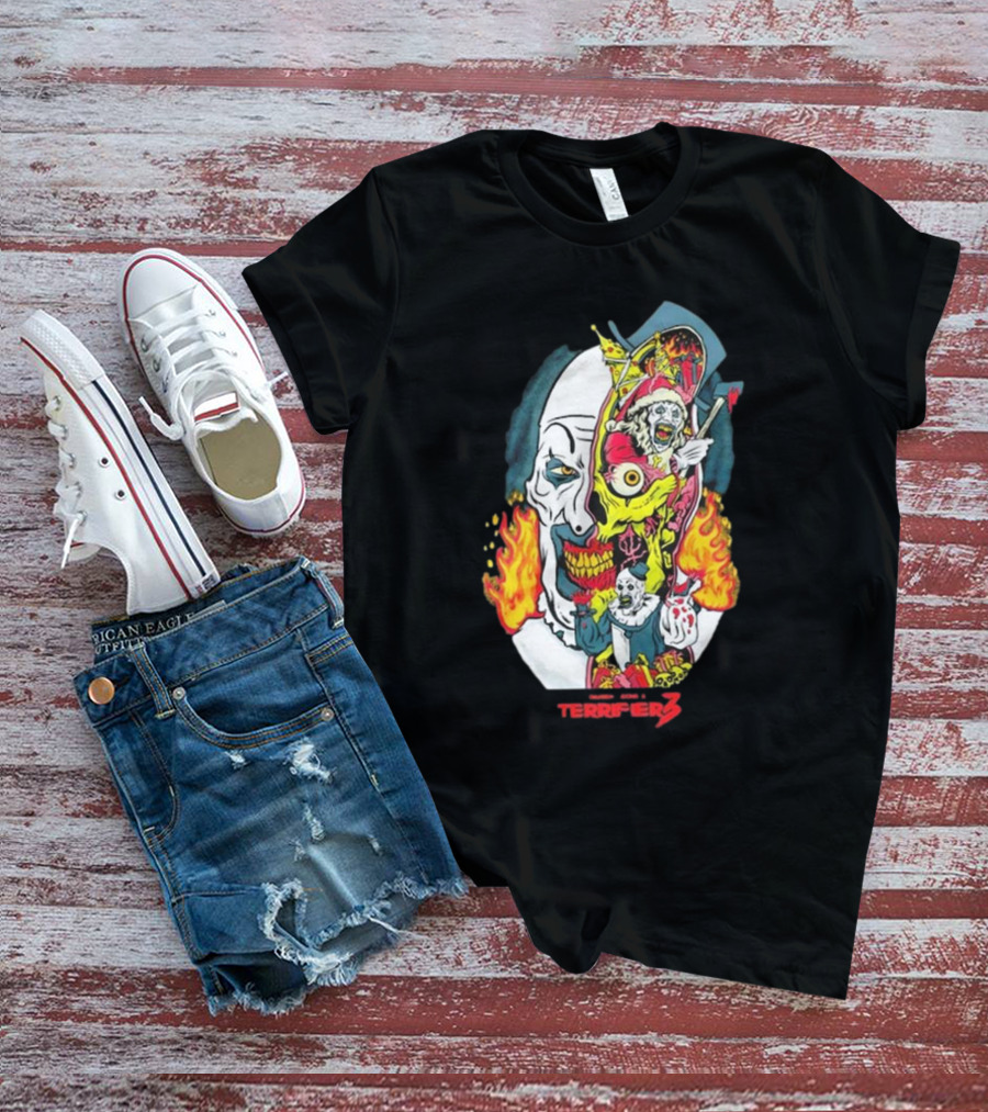 Terrifier 3 Terror Threads Season Of Slaughter Clown Horror T-Shirt