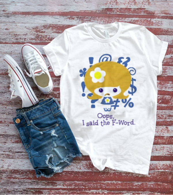 Aaron Rare Oops I Said The F-Word Cute Character With Symbols T-Shirt