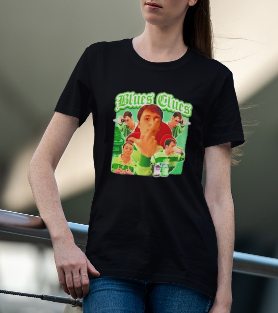 Blues Clues Gangster Funny Steve Meme Mashup T-Shirt