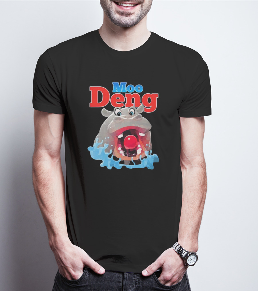 Moo Deng Hungry Hippo Water Splash T-Shirt