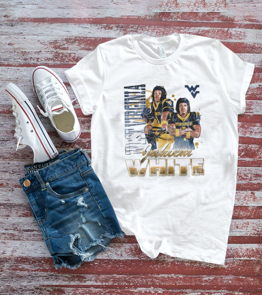 West Virginia Mountaineers Jahiem White 90s Retro Football T-Shirt