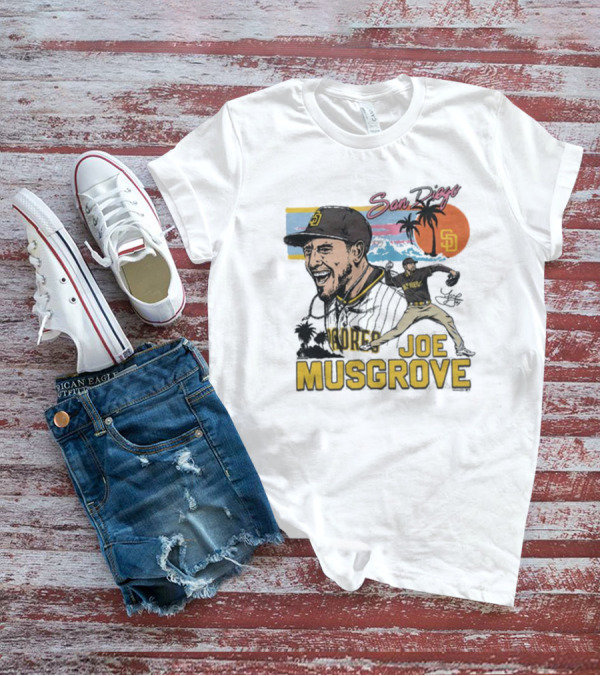 San Diego Padres Joe Musgrove MLB Homage Signature Painting T-Shirt