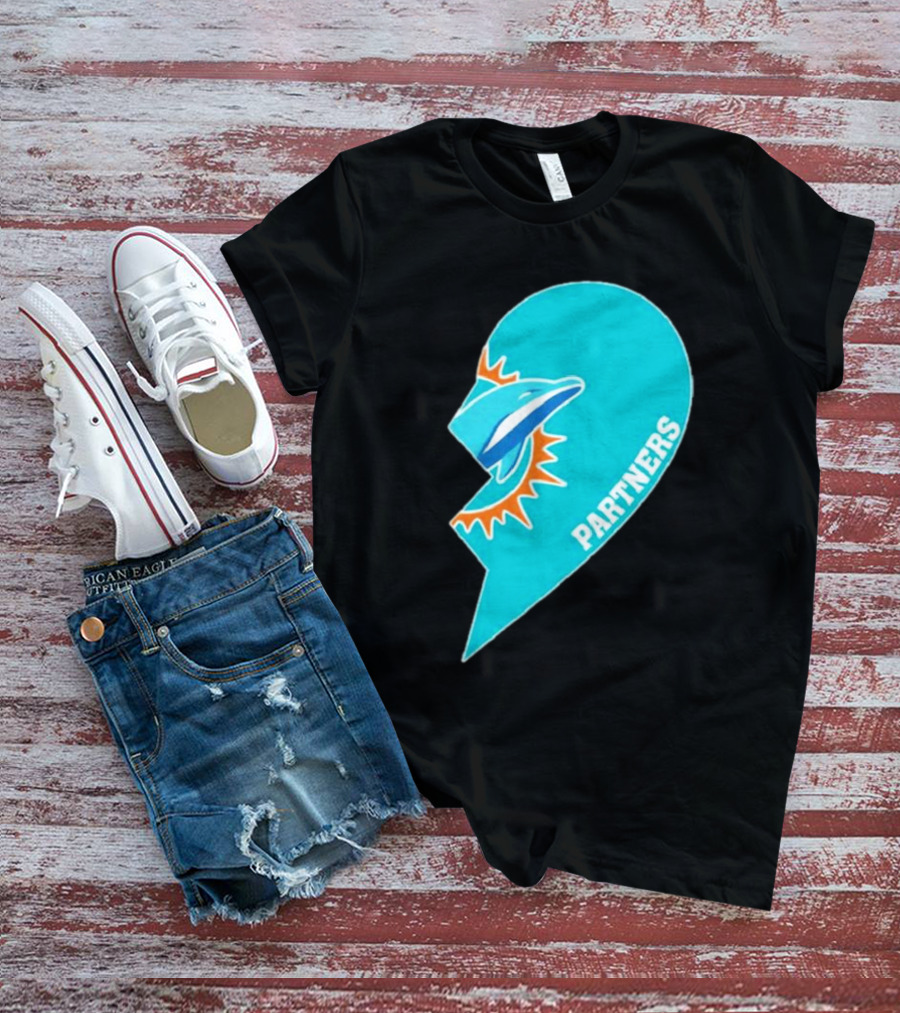 Miami Dolphins Partners Half Heart T-Shirt