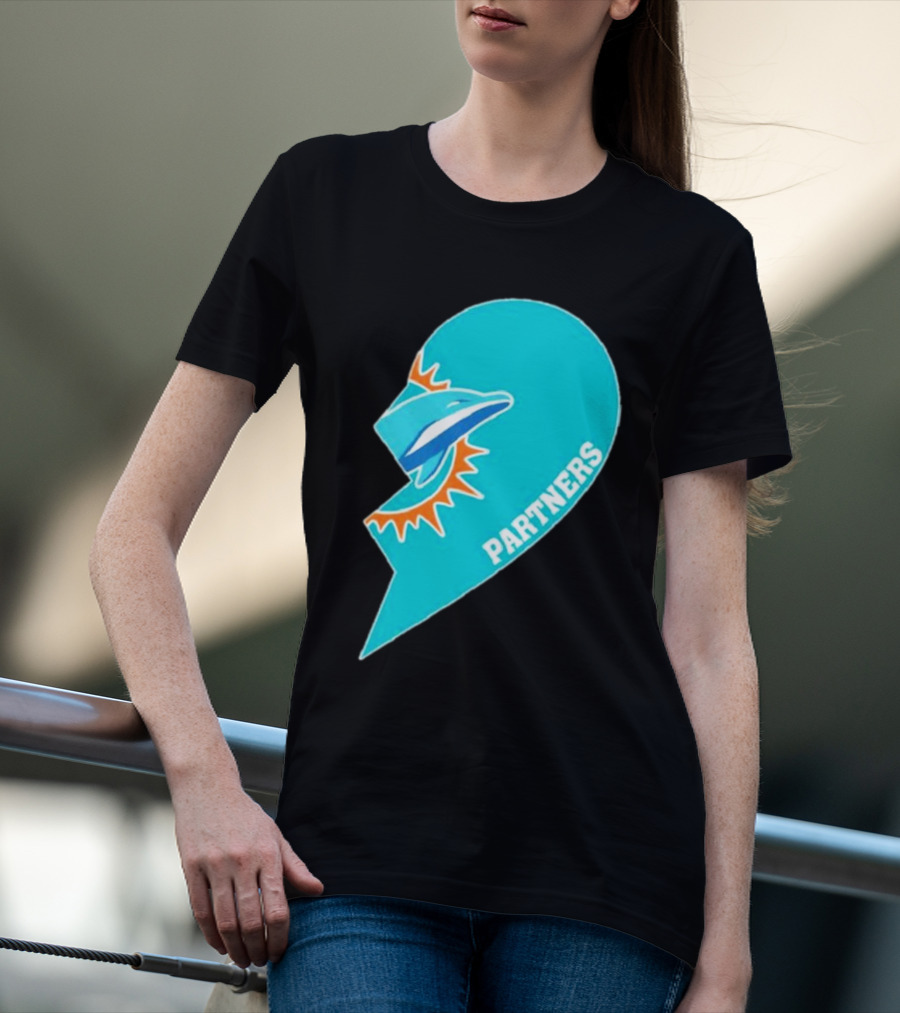 Miami Dolphins Partners Half Heart T-Shirt