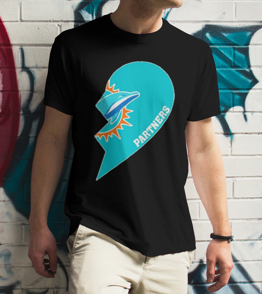 Miami Dolphins Partners Half Heart T-Shirt