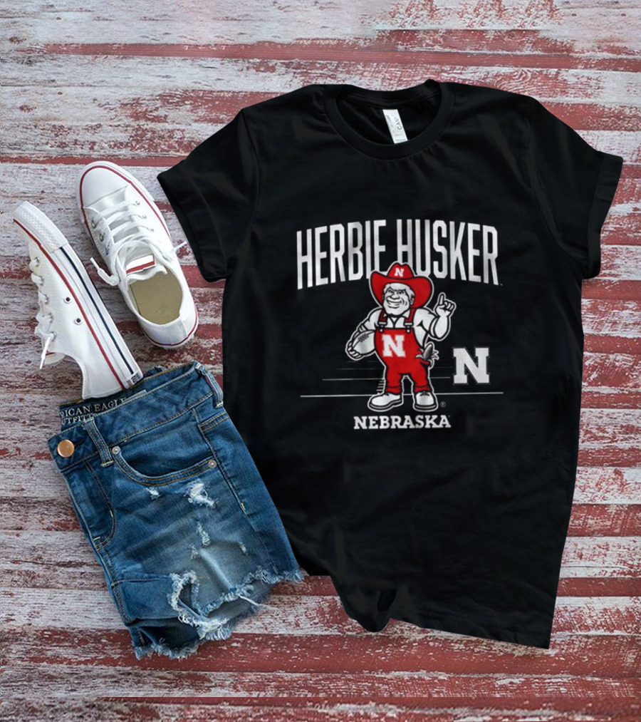 Nebraska Herbie Husker Football Mascot N T-Shirt