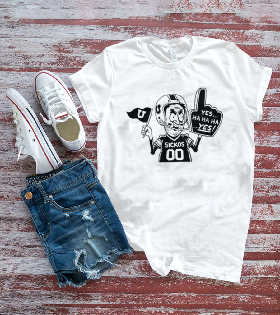 Sickos 00 Sports Fanatic Yes Ha Ha Ha U Finger Foam T-Shirt