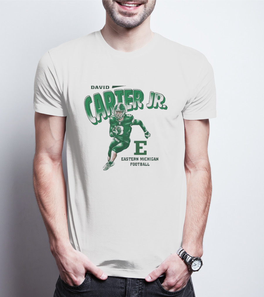 David Carter Jr. Football Eastern Michigan E T-Shirt
