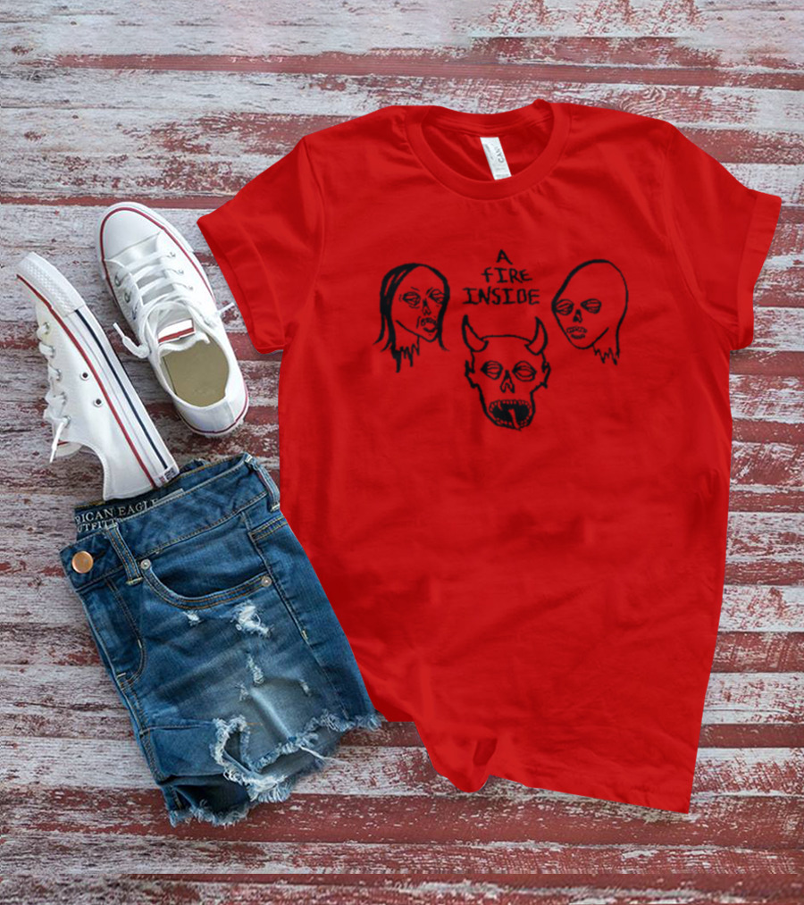 A Fire Inside Faces Ivory Trio Sketch T-Shirt
