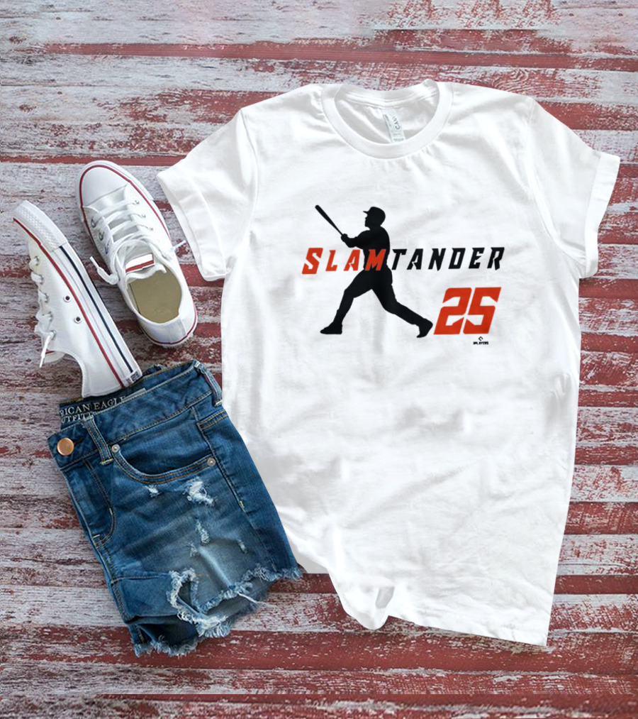 Anthony Santander Slamtander 25 Baltimore Orioles MLB Swing T-Shirt