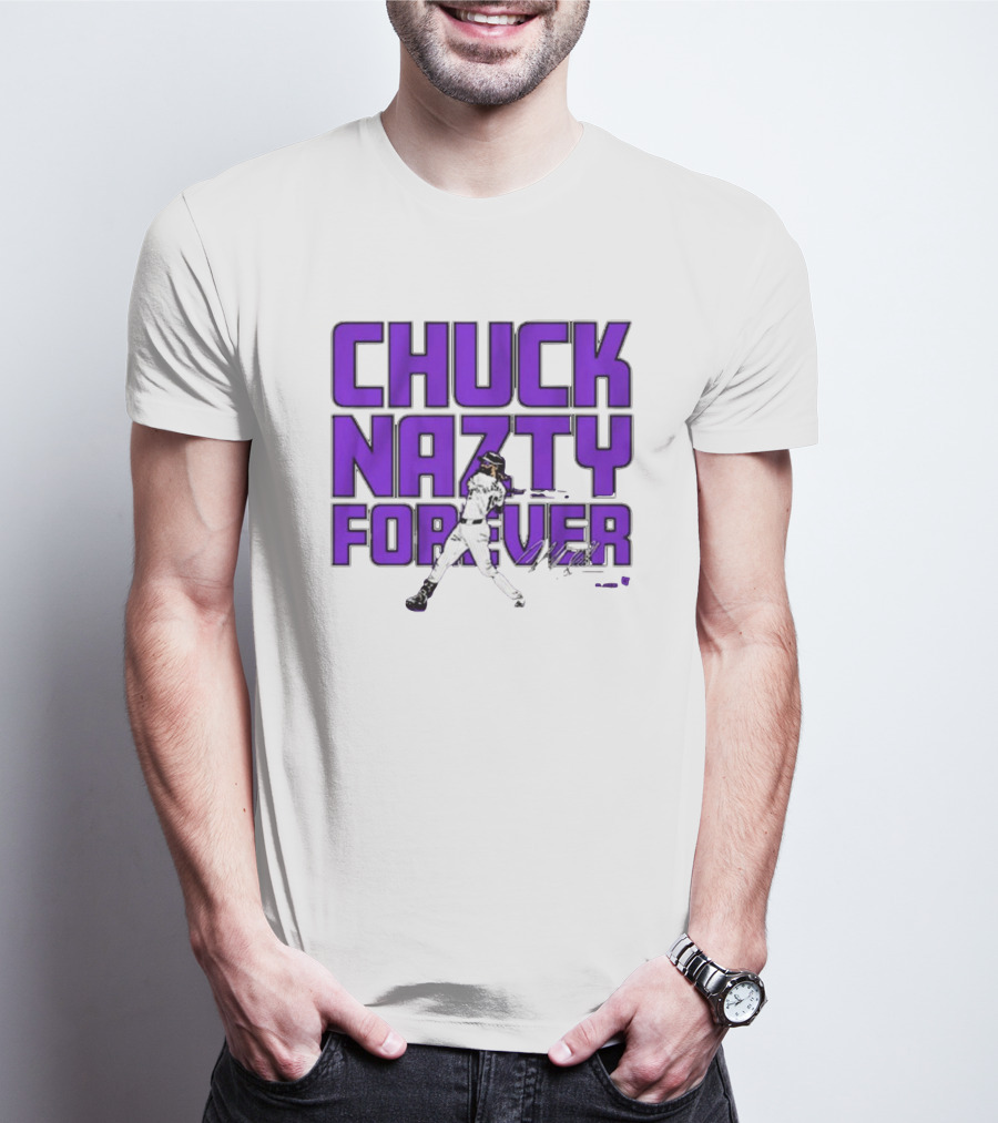 Chuck Nazty Forever Signature Charlie Blackmon Colorado Rockies T-Shirt