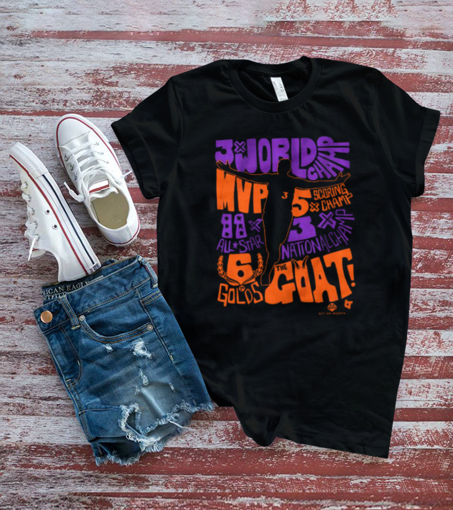 Diana Taurasi The GOAT 3x World Champ 3x Scoring Champ 5x National Champ MVP 10x All-Star 5x Olympic Gold Phoenix Mercury WNBA T-Shirt