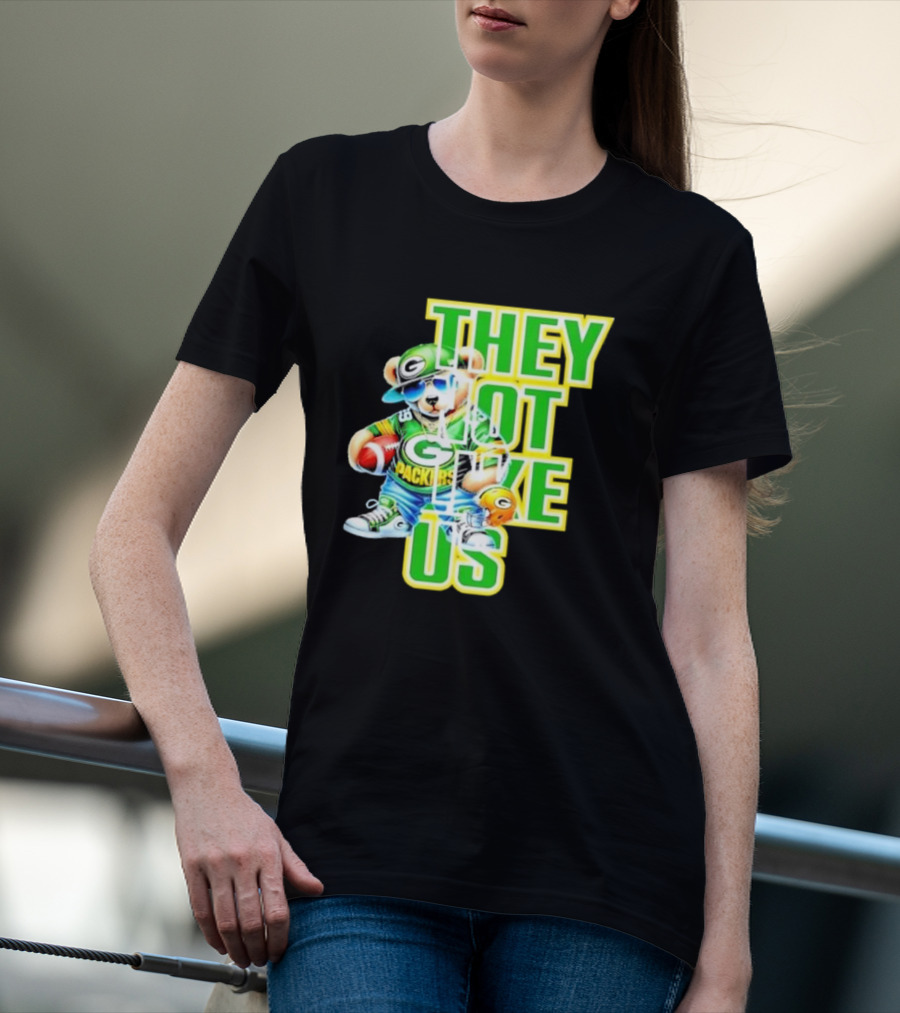 Green Bay Packers Bear They Not Like Us Football T-Shirt