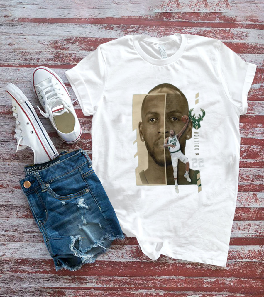 Khris Middleton Bucks Logo #22 Jump Pass Player Name And Number T-Shirt