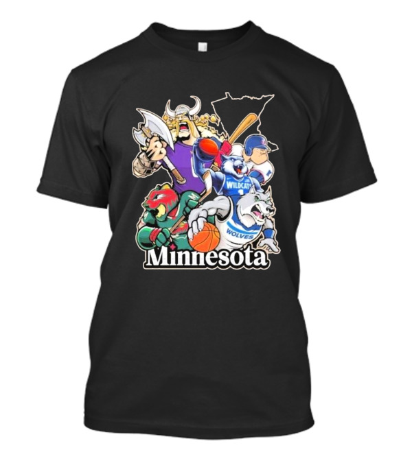 Minnesota Vikings Wildcat Wolves Sports Teams Mascots Vintage T-Shirt