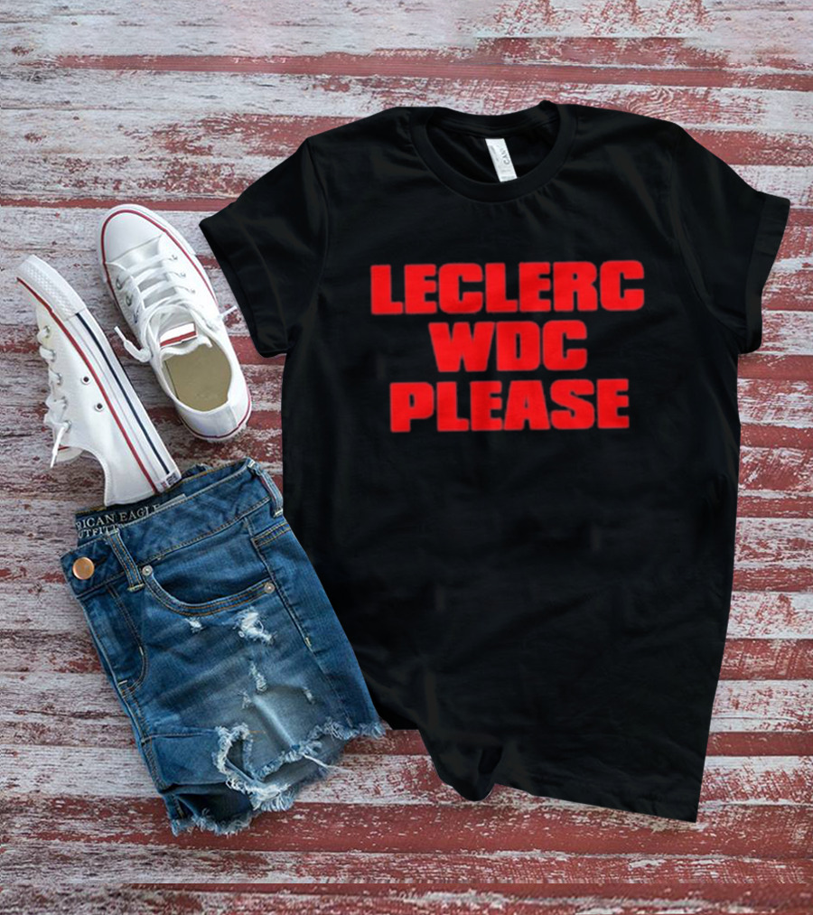 Leclerc WDC Please F1 Racing Champion Quest T-Shirt