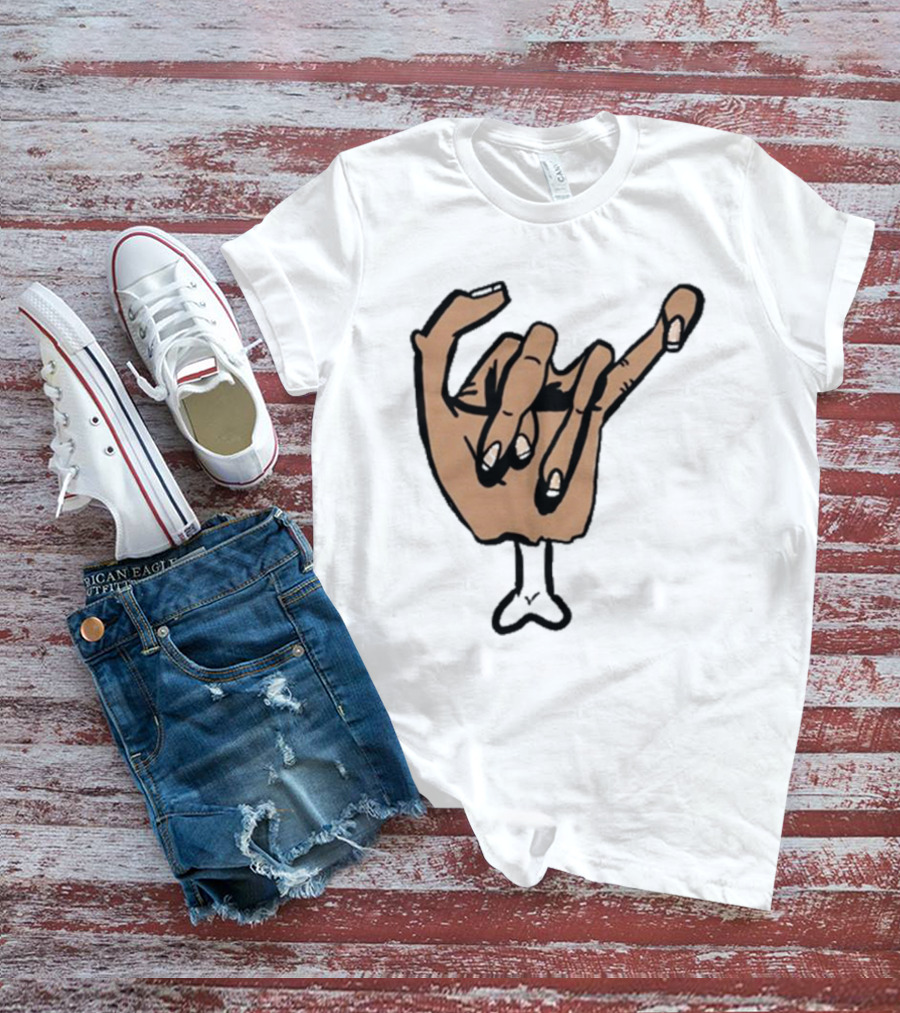 Ricky Berwick Crippled Bone Hand Gesture T-Shirt