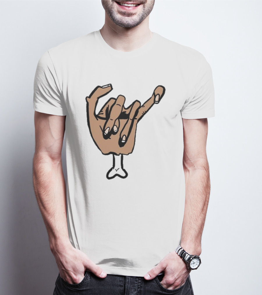 Ricky Berwick Crippled Bone Hand Gesture T-Shirt