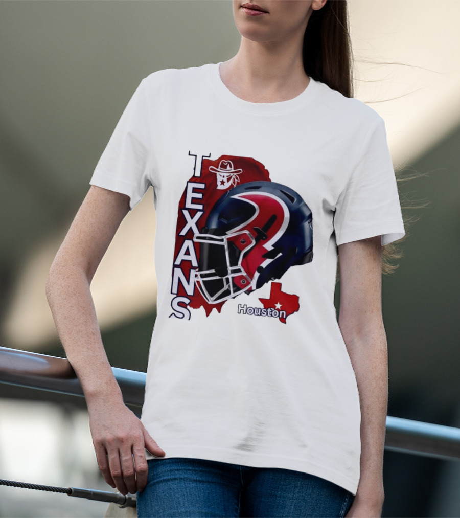 Texans Houston Team Spirit Sports Helmet Texans T-Shirt