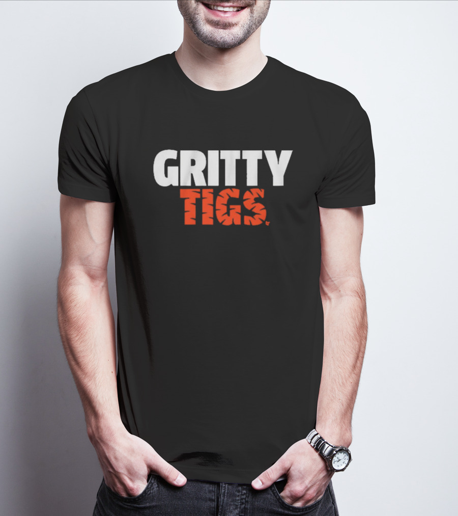 Detroit Tigers Baseball Gritty Tigs Bold Team Spirit T-Shirt