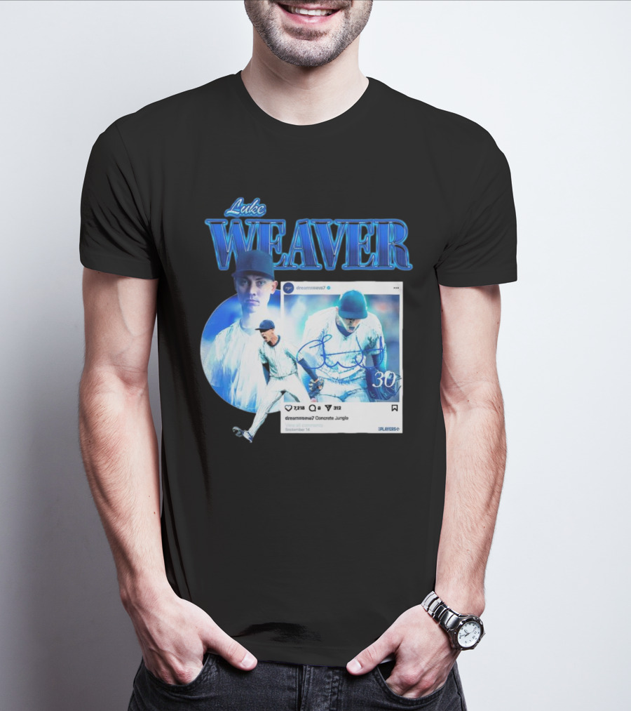 Luke Weaver Dream Weaver New York Concrete Jungle 30 Signature Playoffs T-Shirt