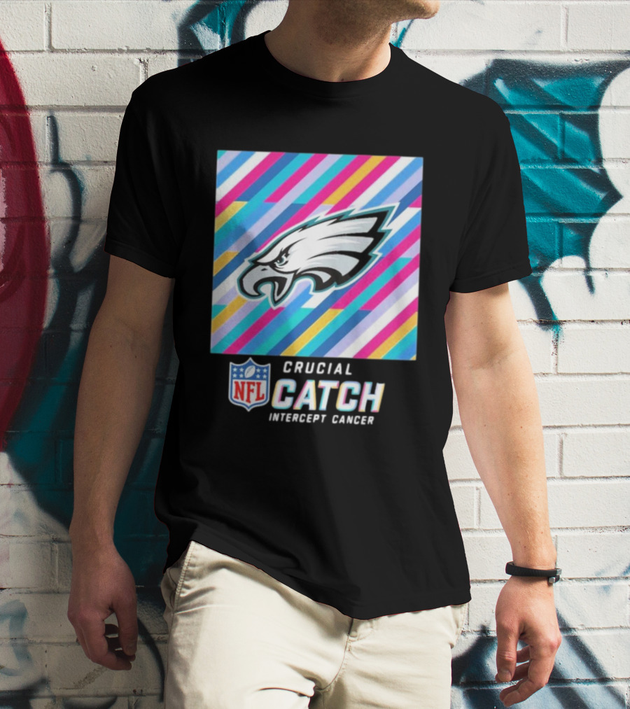 NFL Crucial Catch Intercept Cancer Philadelphia Eagles T-Shirt