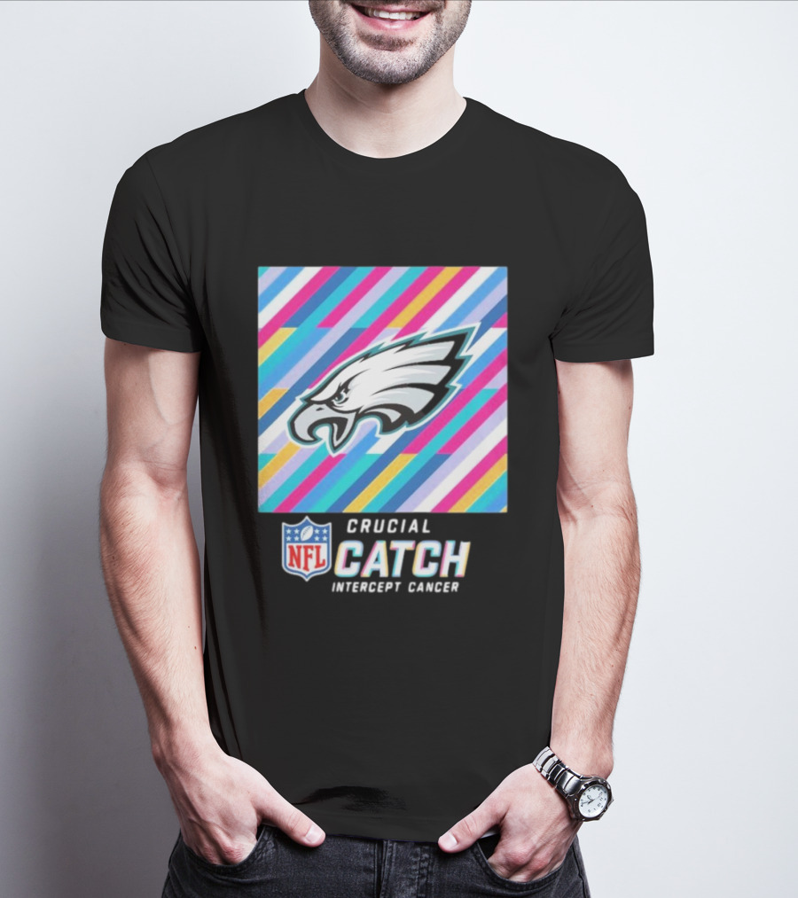 NFL Crucial Catch Intercept Cancer Philadelphia Eagles T-Shirt
