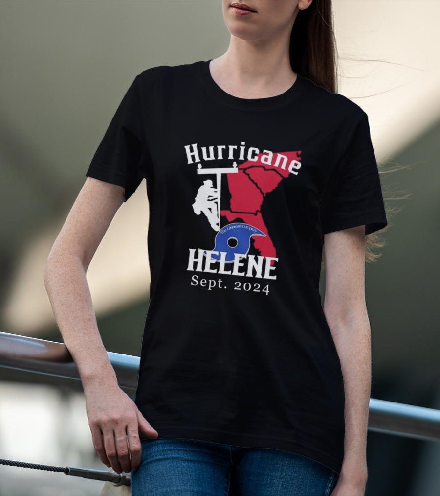 Hurricane Helene The Lineman Company Sept. T-Shirt