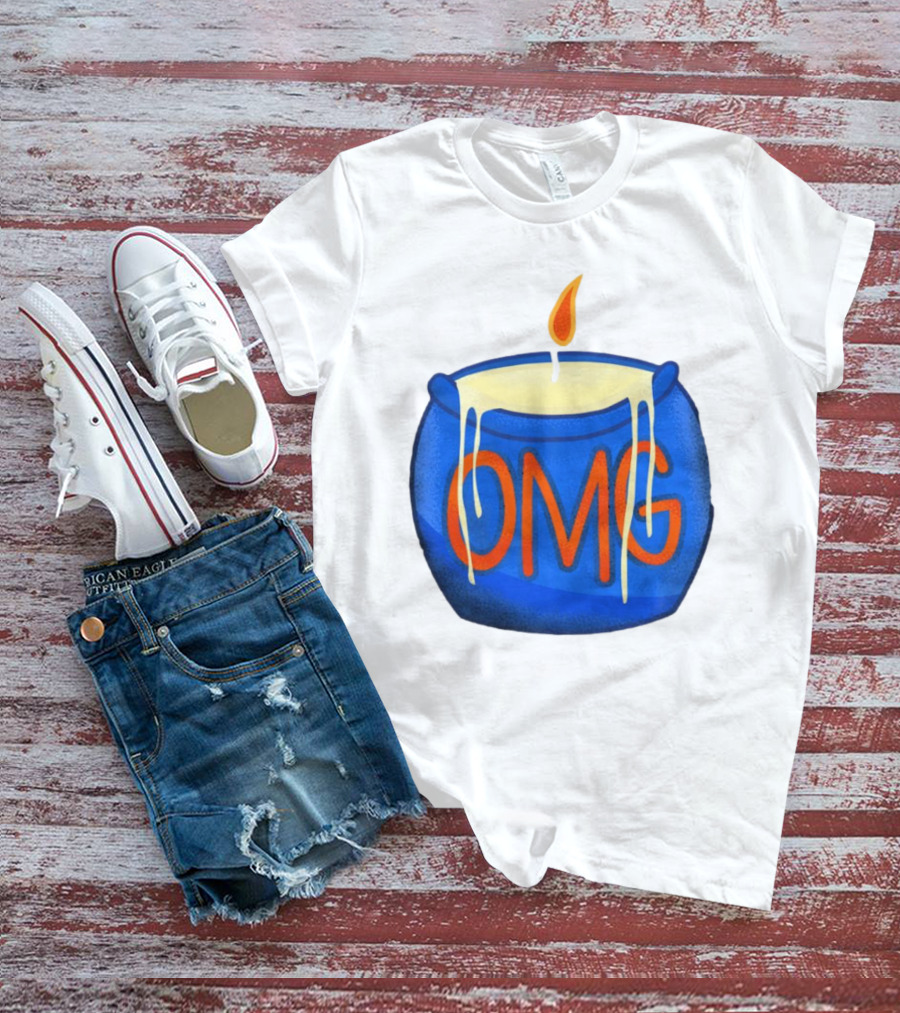 OMG Rally Candle New York Mets Blue Flame T-Shirt