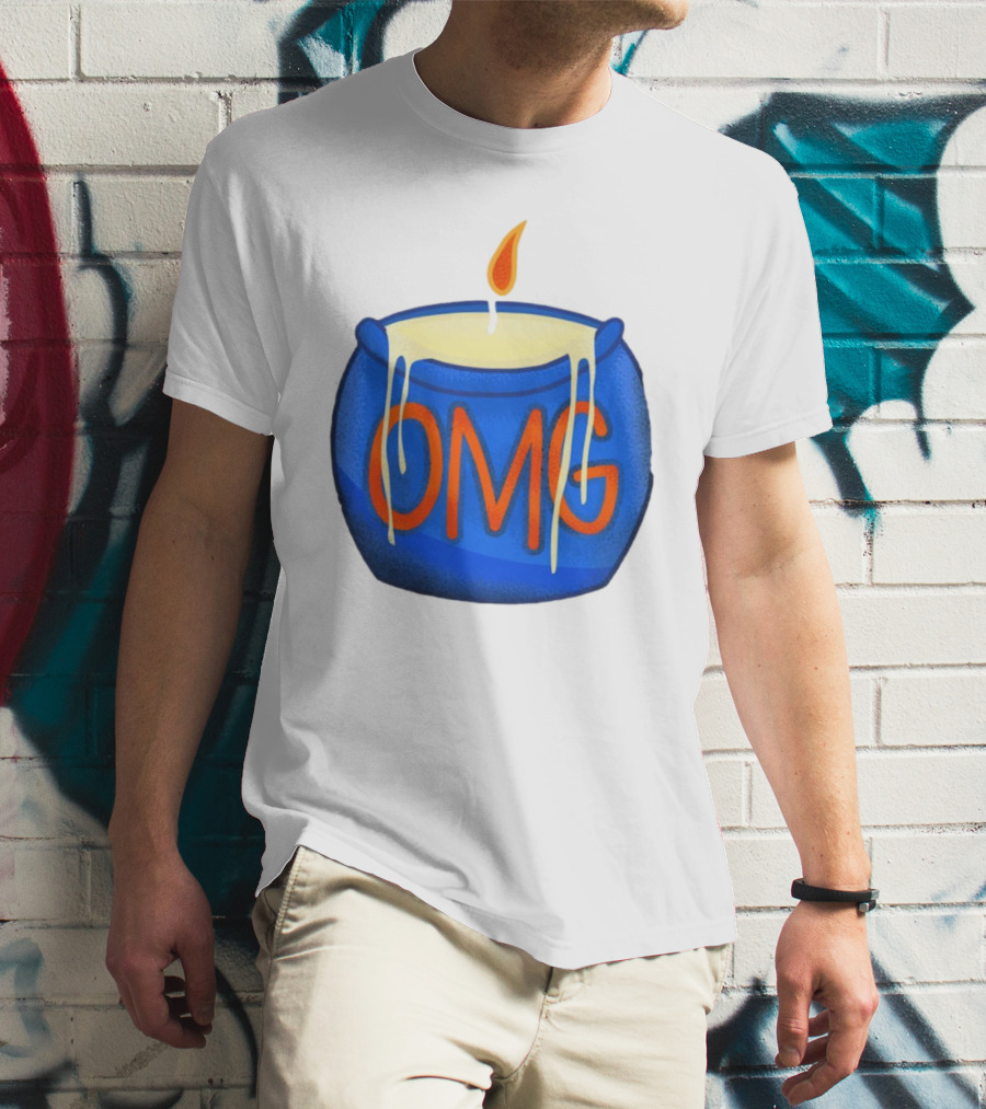 OMG Rally Candle New York Mets Blue Flame T-Shirt
