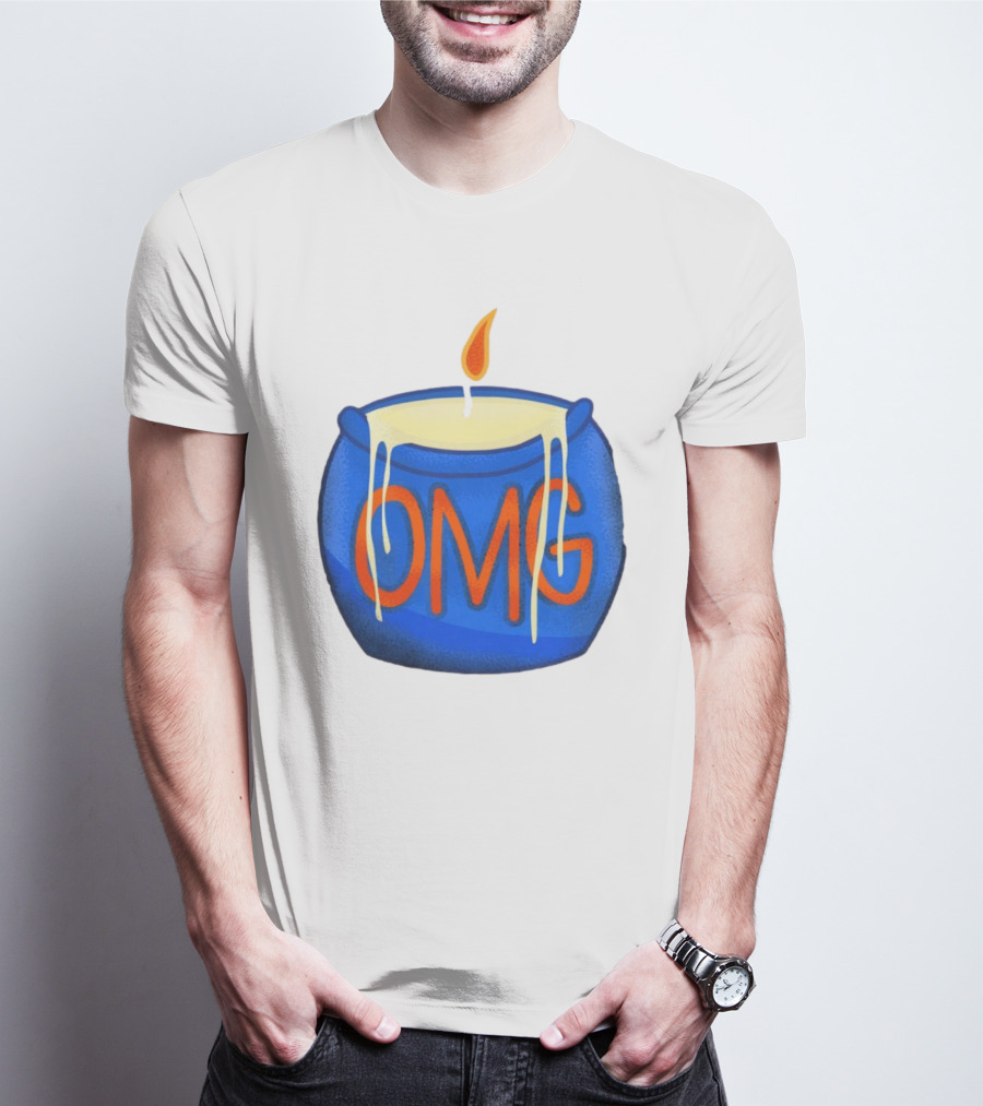 OMG Rally Candle New York Mets Blue Flame T-Shirt