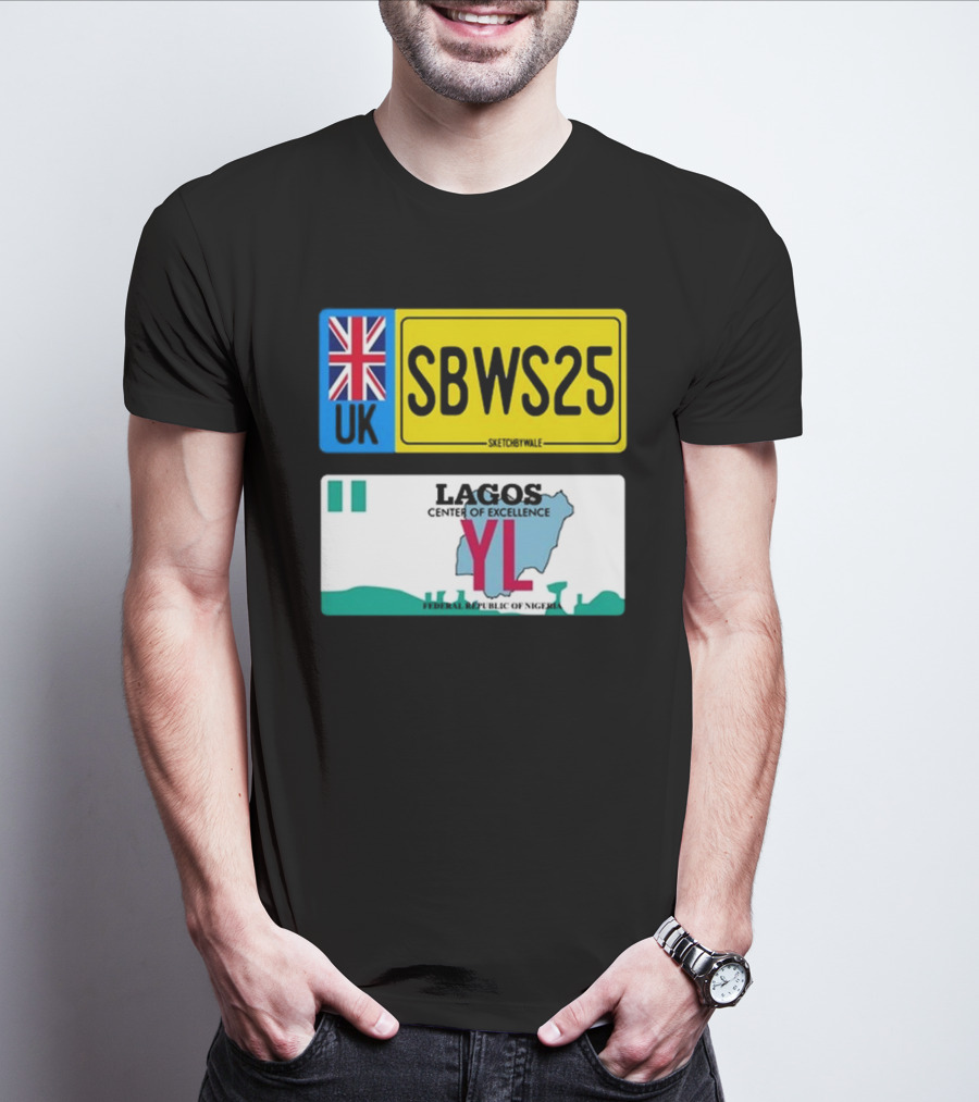 UK SBWS25 Lagos Center Of Excellence Federal Republic Of Nigeria Plate T-Shirt